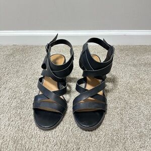 Lucky Brand Black Strappy Sandals